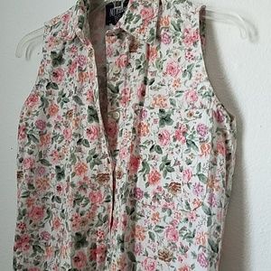 Vintage floral denim shirt
